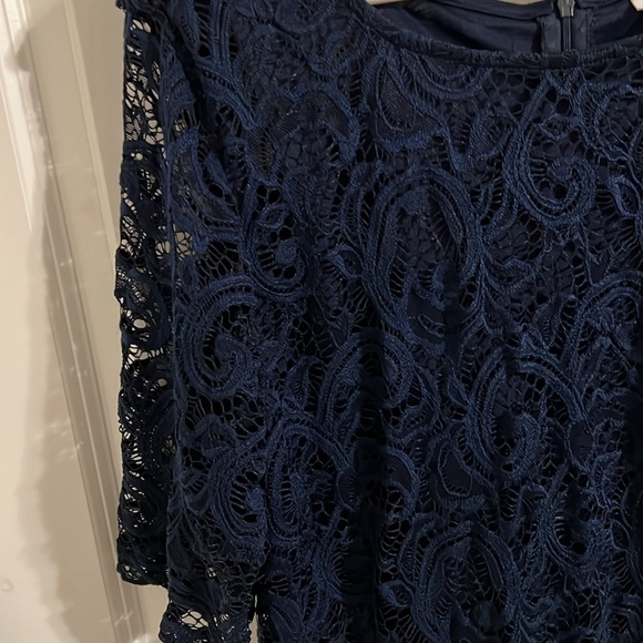 Brand new navy blue dress with lace floral - Picture 3 of 8